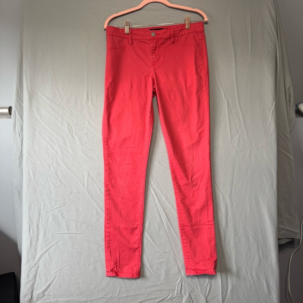 Calvin Klein Womens Coral Skinny Jeans Size 8 Casual Stretch Playful Cotton Bold